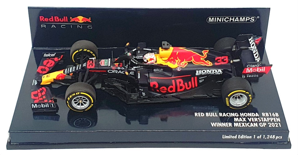 Minichamps 1/43 410 211933 - F1 Red Bull RB16B 1st Mexican GP 2021 Verstappen