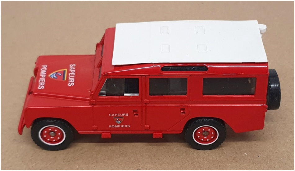 Solido Toner Gam I 1/43 Scale 2104 - Land Rover Sapeurs Pompiers - Red/White