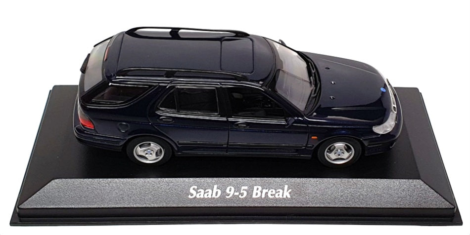 Maxichamps 1/43 Scale 940 170810 - 1999 Saab 9-5 Break - Met Dk Blue