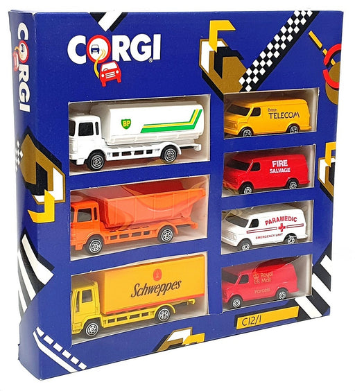 Corgi 10cm & 7cm Long Diecast C12/1 - 7 Piece Truck & Van Set