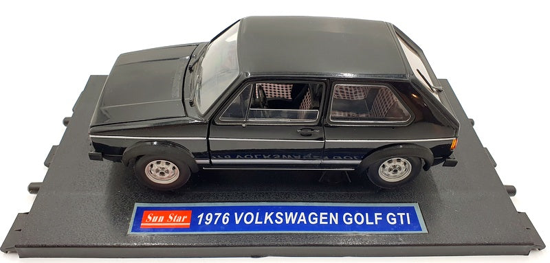 Sun Star 1/18 Scale Diecast 1092 - 1976 Volkswagen Gold GTI - Black