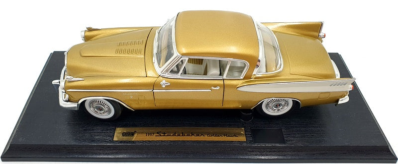 Anson 1/18 Scale Diecast 30384 - 1957 Studebaker Golden Hawk - Gold