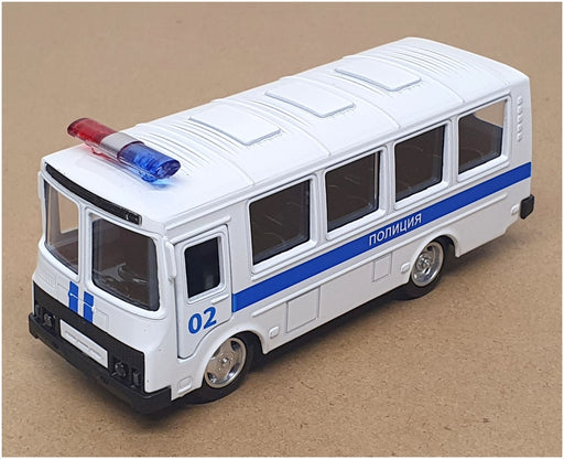 Texo Napk 1/61 Scale Diecast 3206 - Russian Police Bus - White