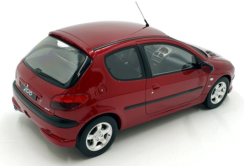 Otto Mobile 1/18 Scale OT1039 - Peugeot 206 S16 - Red