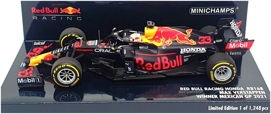 Minichamps 1/43 410 211933 - F1 Red Bull RB16B 1st Mexican GP 2021 Verstappen
