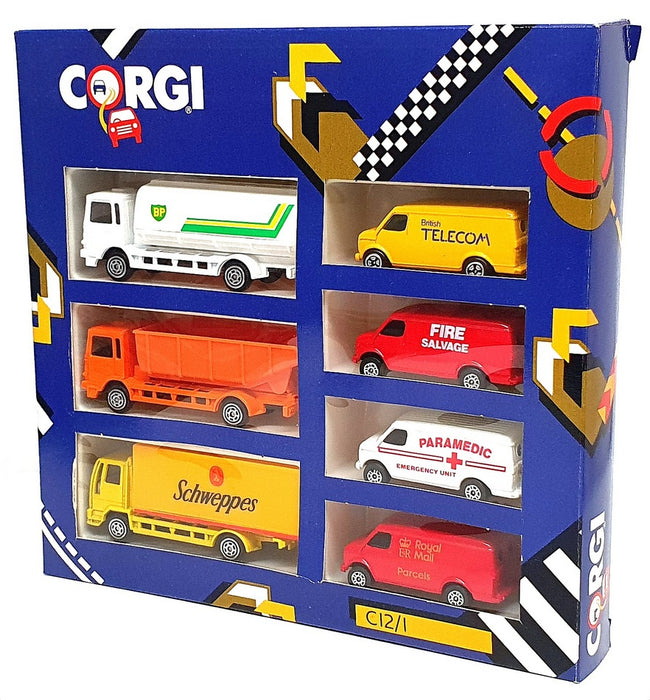 Corgi 10cm & 7cm Long Diecast C12/1 - 7 Piece Truck & Van Set