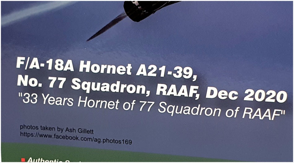 Hobby Master 1/72 Scale HA3558 - F/A-18A Hornet A21-39 No. 77Sq RAAF Dec 2020