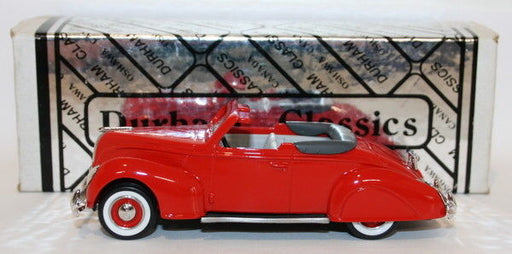 Durham Classics 1/43 Scale White Metal - 1938 Lincoln Zephyr Top Down - Red
