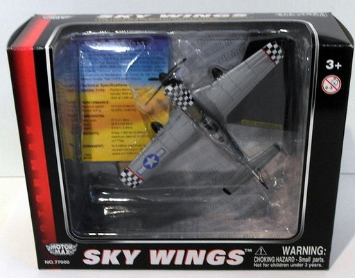 Motormax Skywings 1/100 Scale 77024 - P-51 Mustang With Display Stand