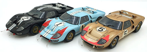 Exoto 1/18 Scale Diecast RLG18SC2 Ford GT40 Le Mans Gift Set 1-2-3 Finish 1966