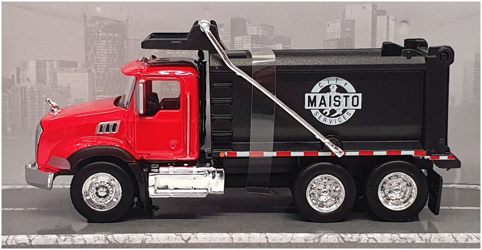Maisto 11cm Long Diecast 21239 - Mack Tipper Truck - Red/Black
