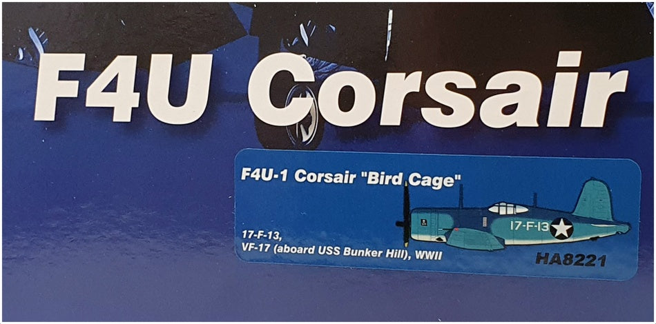 Hobby Master 1/48 Scale HA8221 - Vought F4U-1 Corsair "Bird Cage" Aircraft