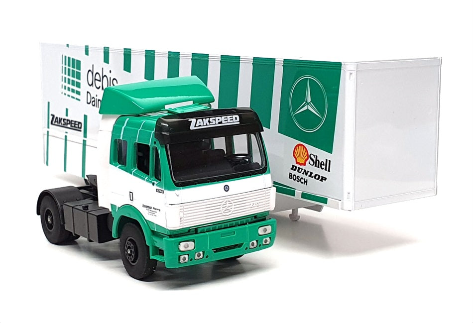 Eligor 1/43 Scale 5409 - Mercedes Benz Car Transporter Truck - Green/White