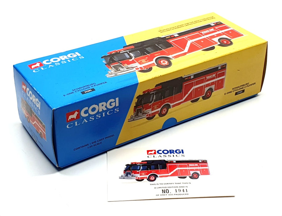 Corgi 1/50 Scale 52202 - E-One Cyclone II Pumper Schaumburg - Red/Black