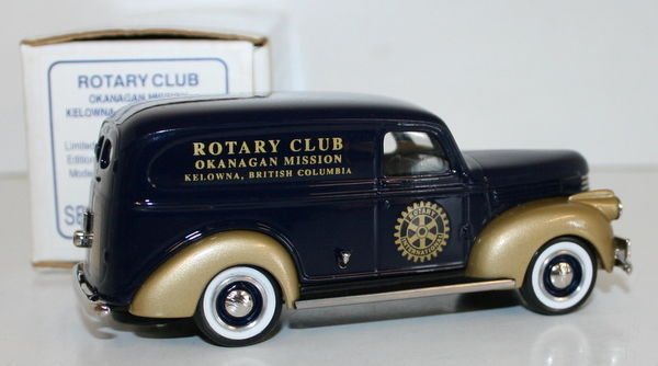 Durham 1/43 Scale White Metal 1941 Chevrolet Van Rotary Club Okanagan Mission