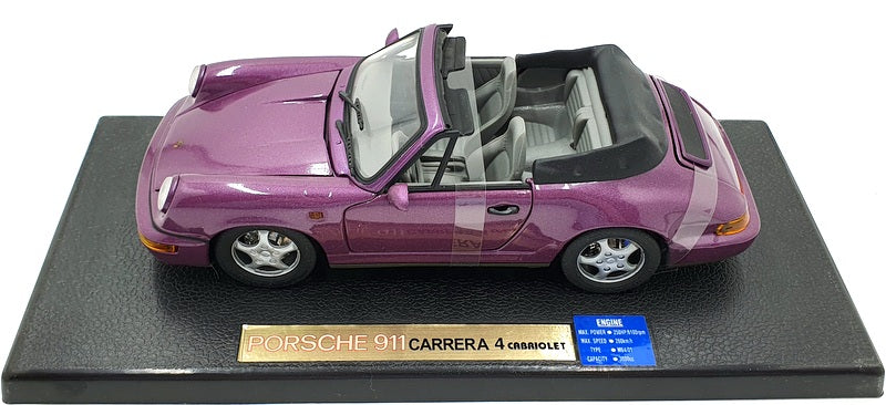 Anson 1/18 Scale Diecast 30309-W - Porsche 911 Carrera 4 Cabriolet - Purple