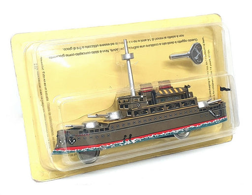 Altaya Appx 20cm Long Tinplate AT10123 - Clockwork Warship On Wheels