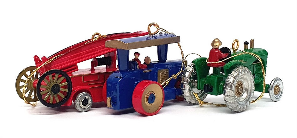 Matchbox YCC03-M - Christmas 3 Piece Set - Roller Tractor Fire Engine