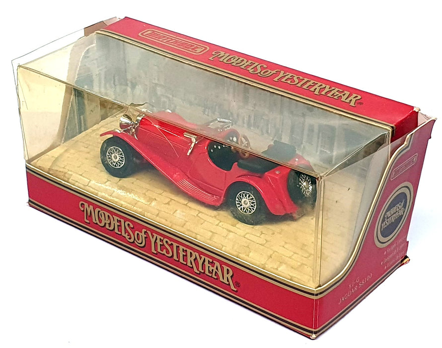 Matchbox Appx 10cm Long Diecast Y1-G - Jaguar SS100 - Red