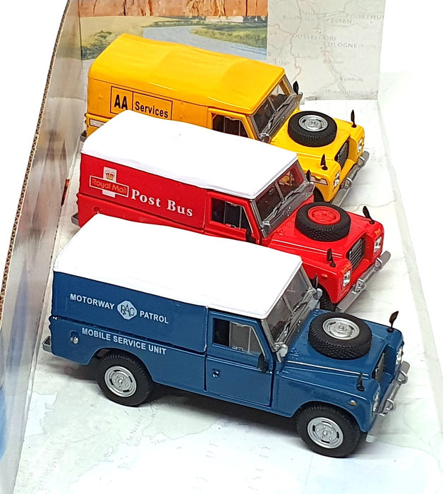 Cararama 1/43 Scale 035338 - Land Rover Set Of 3 - Royal Mail AA RAC