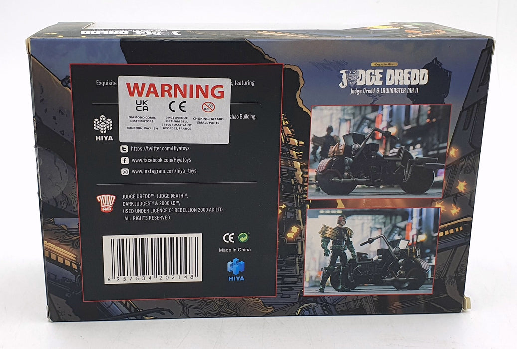 Hiya Toys Apprx 4" Tall 202148 - Judge Dredd And Lawmaster MKII Exquisite Mini