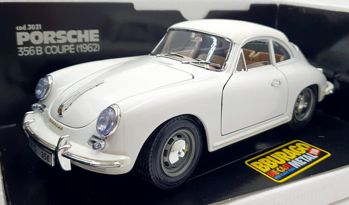 Burago 1/18 scale 3021 - Porsche 356B Coupe 1962 - White