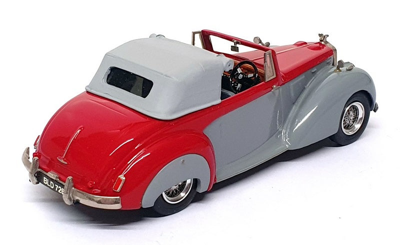 Top Marques 1/43 Scale HE5 - 1954 Alvis TC 21/100 Grey Lady D/Head - Grey/Red