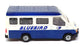 Corgi 12cm Long Diecast C676/1 - Ford Transit Minibus Bluebird - Blue/White