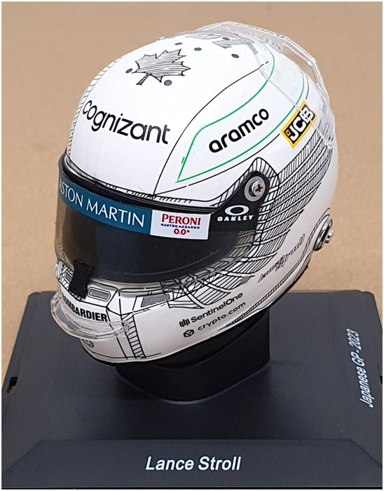 Spark 1/5 Scale 5HF128 - Helmet F1 Aston Martin L. Stroll Japanese GP 2023