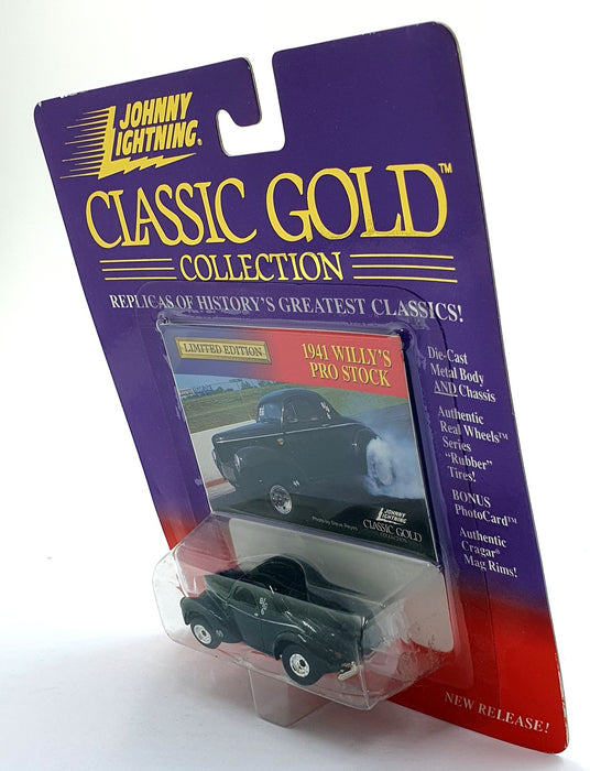 Johnny Lightning 1/64 Scale 404-04 Classic Gold 1941 Willy's Pro Stock - Black