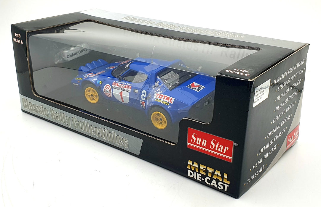 Sun Star 1/18 Scale 4512 - Lancia Stratos Rally Elba 1977 #1 B.Darniche