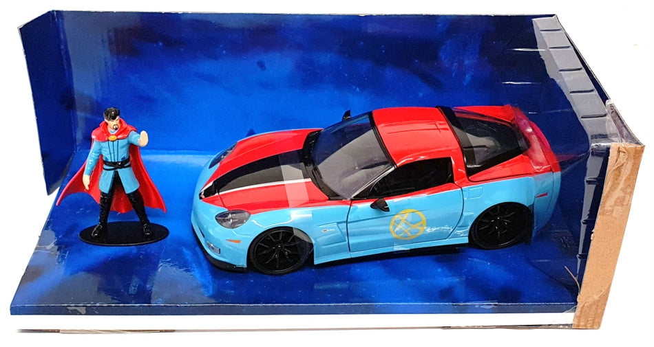 Jada 1/24 Scale 32115 Marvel Dr Strange & 2006 Chevrolet Corvette Z06 - Red/Blue