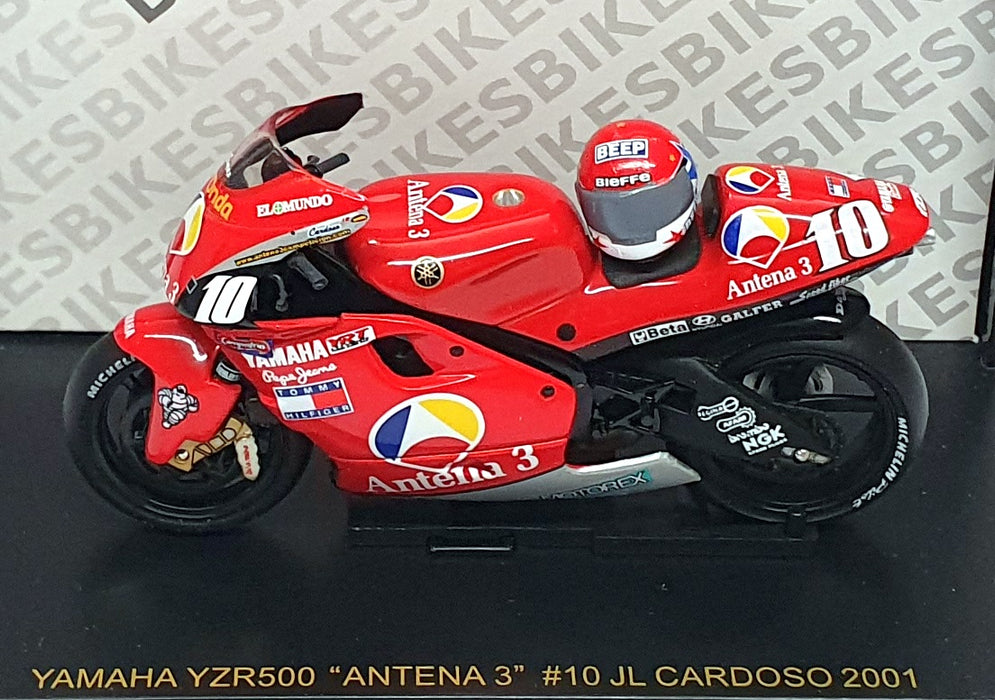 Ixo 1/24 Scale RAB006 - Yamaha YZR Antena 3 #10 JL Cardoso 2001 - Red