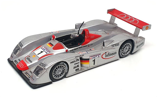 Unbranded 1/43 Scale UBR02 - Audi R8 #1 Winner 24H Le Mans 2001 - Silver/Red