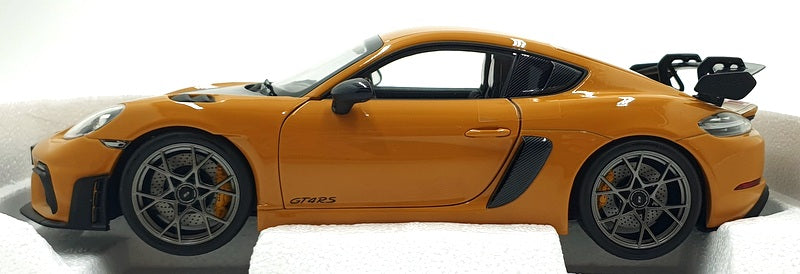 Norev 1/18 Scale Diecast 187252 2023 Porsche Cayman GT4 RS Weissach Pack Yellow