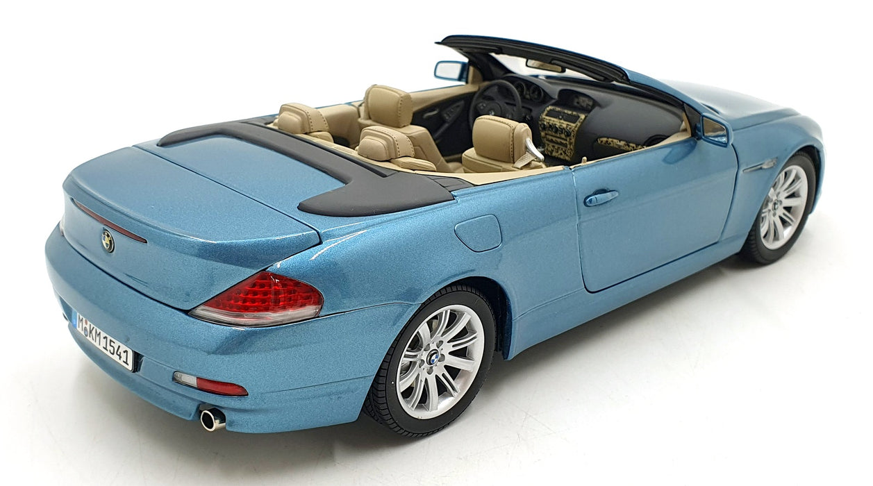 Kyosho 1/18 Scale Diecast 80 43 0 153 440 BMW 6 Series Convertible - Blue
