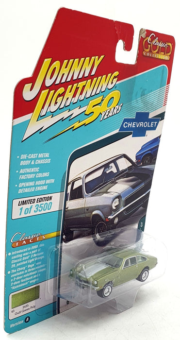 Johnny Lightning 1/64 Scale JLCG019 C. Gold 1972 Chevrolet Vega GT Gulf Green