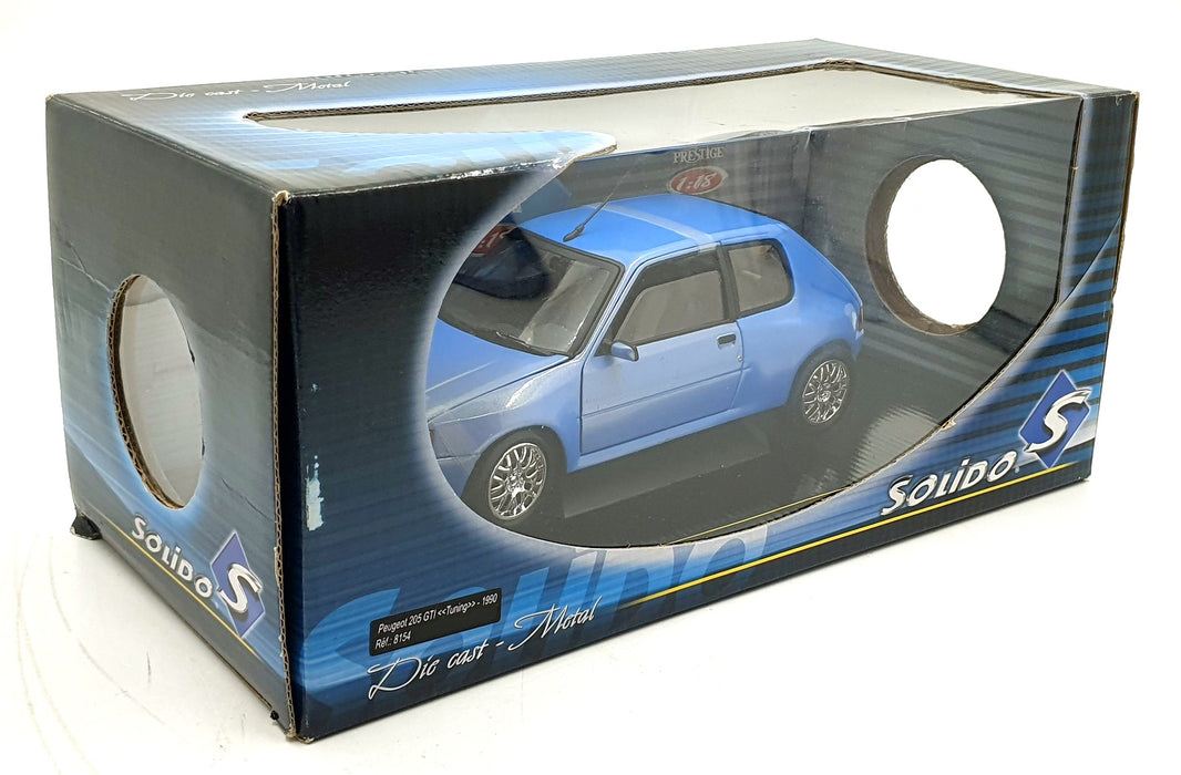 Solido 1/18 Scale Diecast 8154 - Peugeot 205 GTI Tuning 1990 - Met Blue