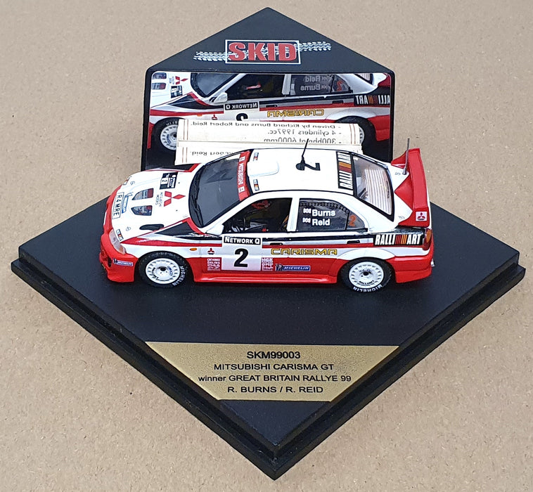Skid 1/43 Scale SKM99003 Mitsubishi Carisma GT #2 Winner Gt. Britain Rally 1999