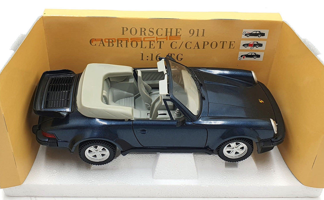 Polistil 1/16 Scale Diecast 016991 - Porsche 911 Cabriolet - Dark Blue