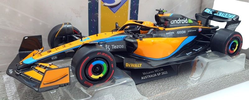 Solido 1/18 Scale Diecast S1809101 F1 McLaren MCL36 Australia 2022 Ricciardo