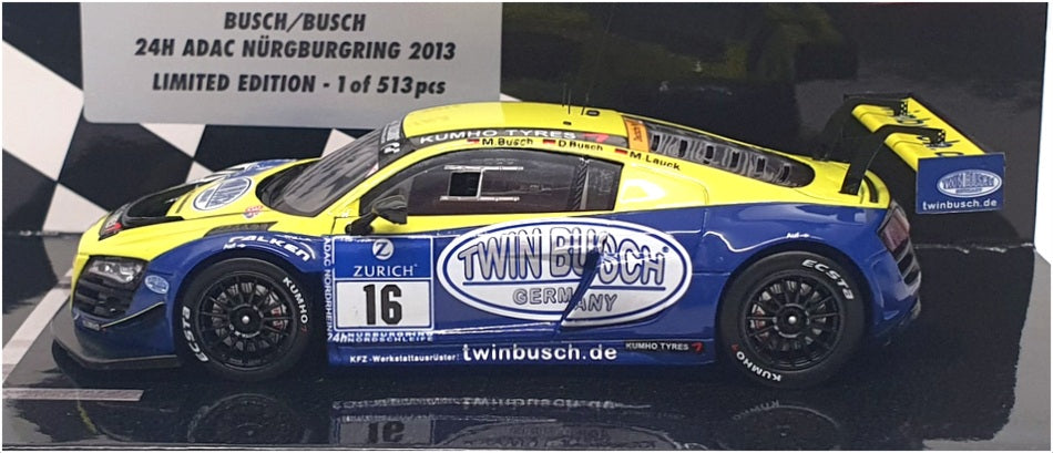 Minichamps 1/43 Scale 430 130116 - Audi R8 LMS Ultra #16 Nurgburgring 2013