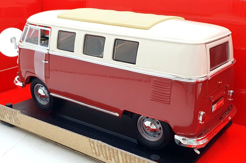 Road Signature 1/18 Scale 92328 - 1962 Volkswagen Microbus - Red/White