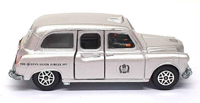 Dinky Toys Appx 10cm Long Diecast 241 - 1977 Silver Jubilee Taxi - Silver