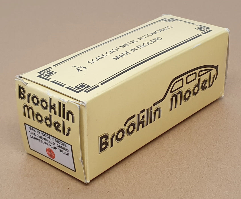 Brooklin 1/43 Scale BRK53 - 1955 Chevrolet Pickup Coca-Cola - White REWORKED