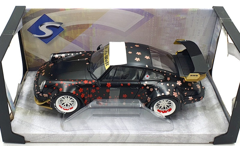 Solido 1/18 Scale Diecast S1807507 - Porsche 911 RWB 2021 Aoki - Black