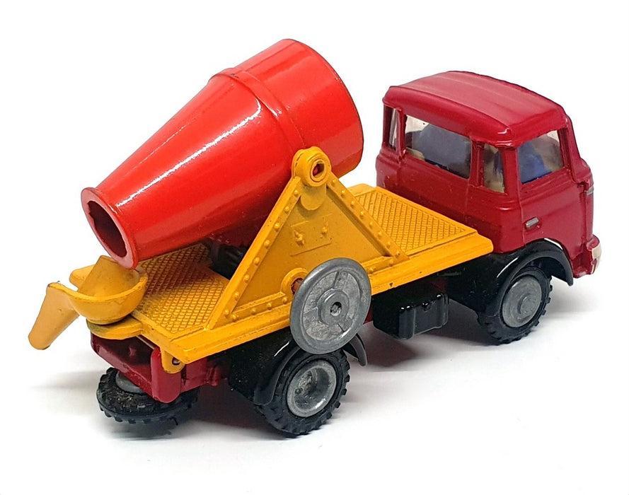 FJ France Jouets 10cm Long Diecast 11112 - Berliet GAK Mixer Truck Red/Yellow