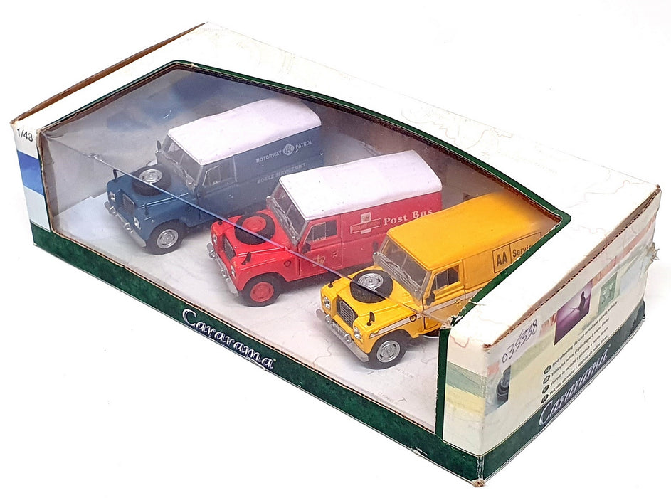 Cararama 1/43 Scale 035338 - Land Rover Set Of 3 - Royal Mail AA RAC