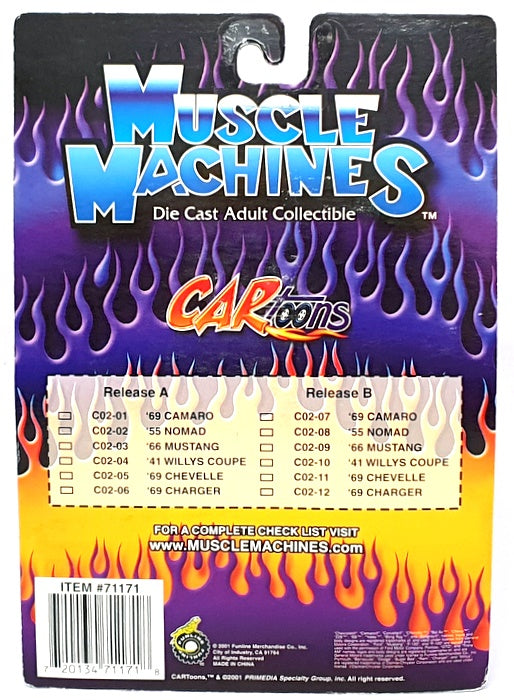 Muscle Machines 1/64 Scale 71171 C02-03 - 1966 Ford Mustang - Blue