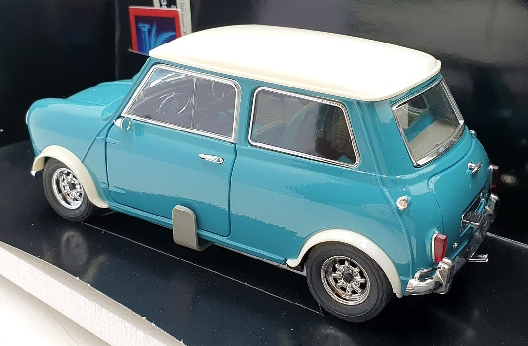 Solido 1/18 Scale Diecast 71822 - Austin Mini Cooper - Teal/White Roof
